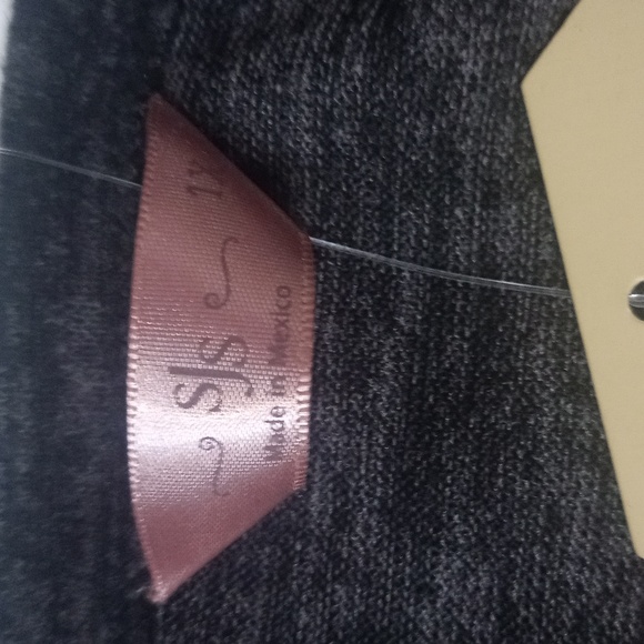 🌰 SJS. Women's quarters sleeves black /gray top sweet shit plaid hem 1X - Picture 5 of 8